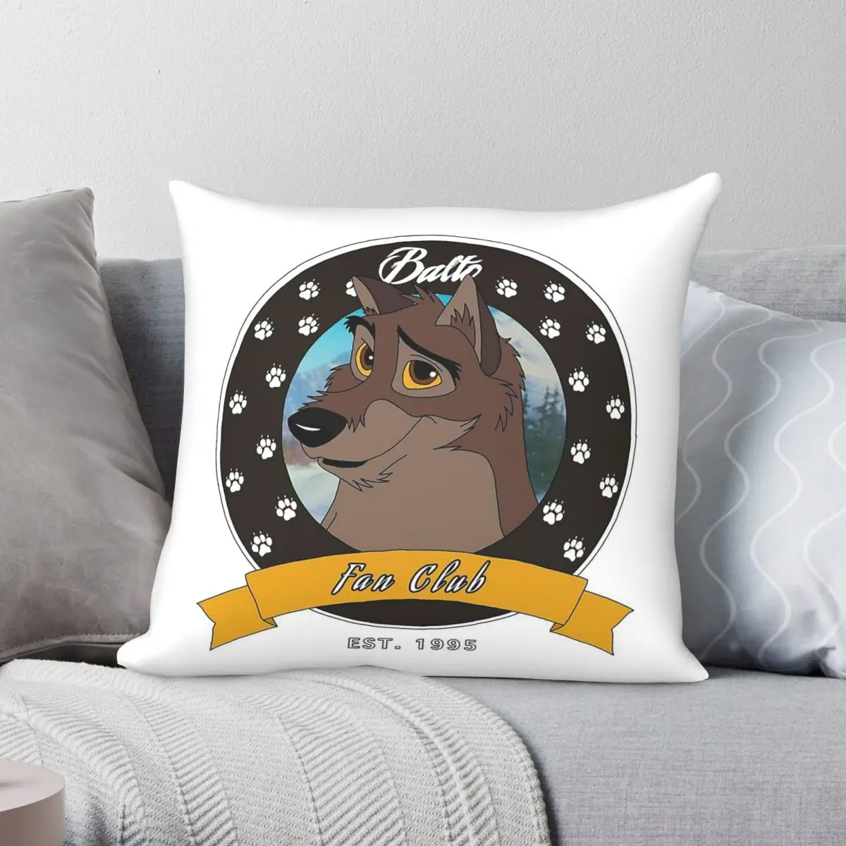 Balto Fan Club Square Pillowcase Polyester Linen Velvet Creative Zip Decor Car Cushion Cover Wholesale