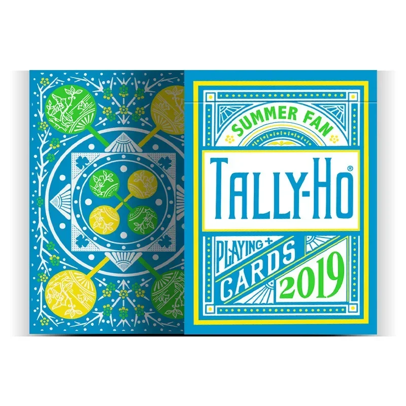 2019 Tally-Ho Summer Fan Back Playing Cards Deck Poker Size Card Games Magic Tricks for Magician