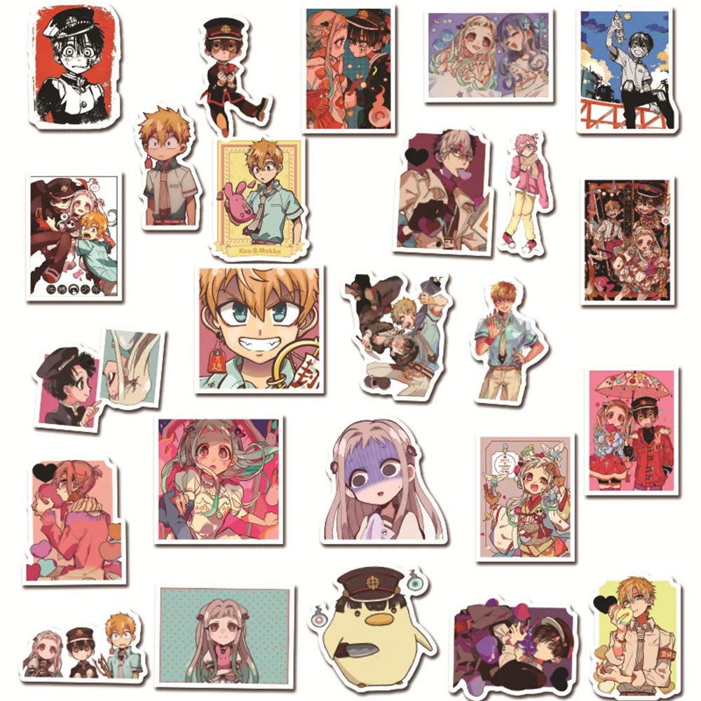 50PCS Ground-bound Juvenile Hanako-kun Japanese Anime Sticker Notebook Skateboard Waterproof Stickers