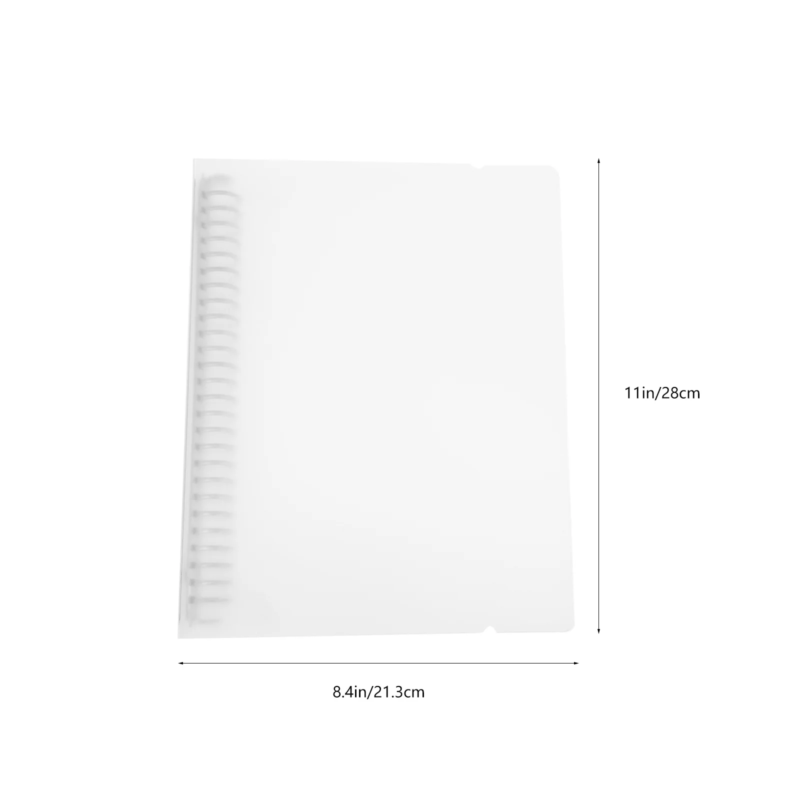 Capa de fichário de folhas soltas, capa recarregável para notebook, protetor de manual, planejador translúcido, capa de fichário, material escolar
