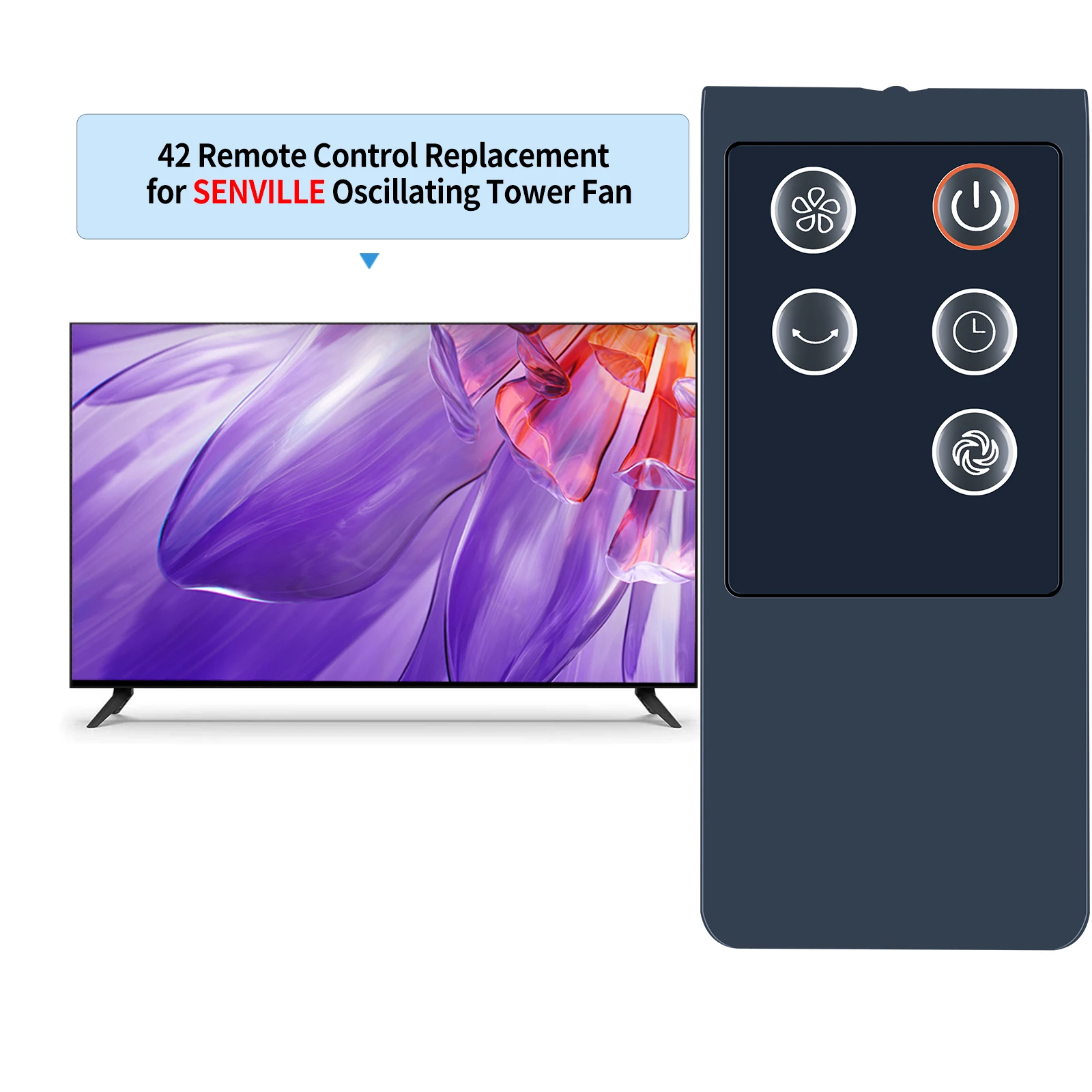 جهاز تحكم عن بعد لمروحة برج متأرجحة مقاس 42 بوصة لغرفة النوم