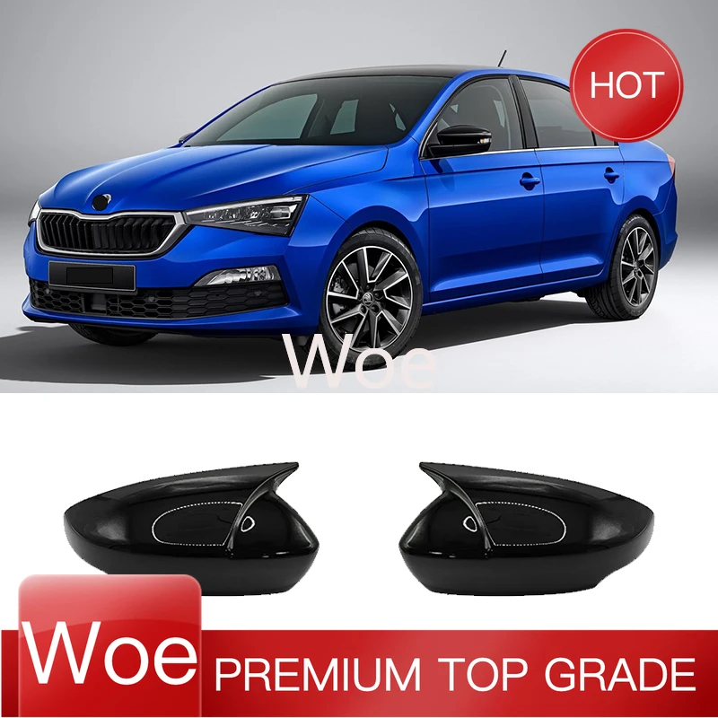 Woe For Skoda Fabia 2015-2019 Rapid 2018-2021 Door side rearview mirror cover decoration modification rearview mirror cover shel