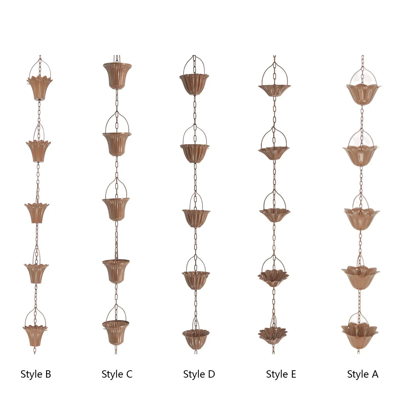 Metalen regenwatervangerketting, hangende gootketting regenpijp, metalen tuin regenwater omstelling catcher kettingen direct vervangt