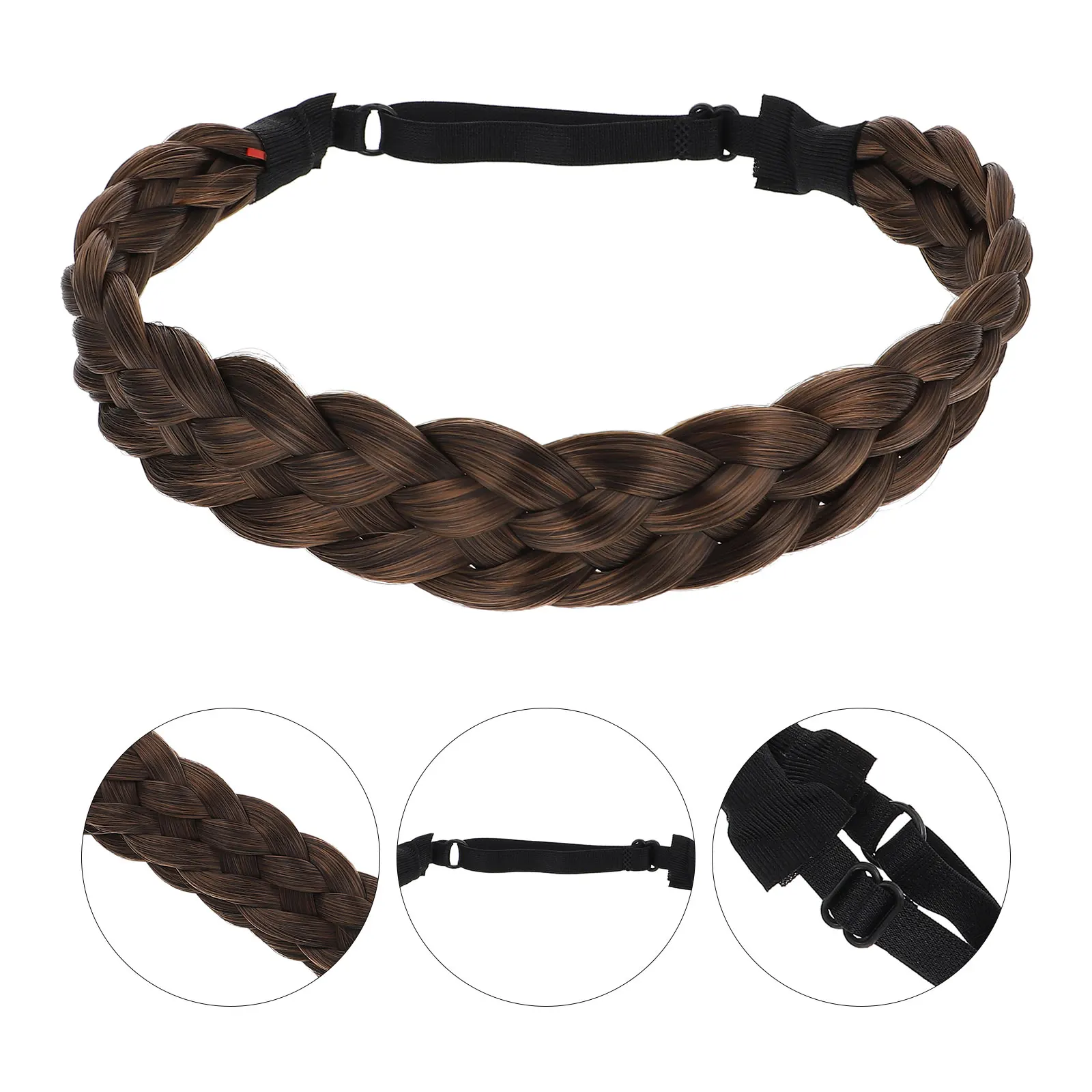 

Retro Braid Hairband Adjustable Strap Comfortable Hairband for Daily Wear Women Headband Bohemia Braid Hairband Female Headdress
