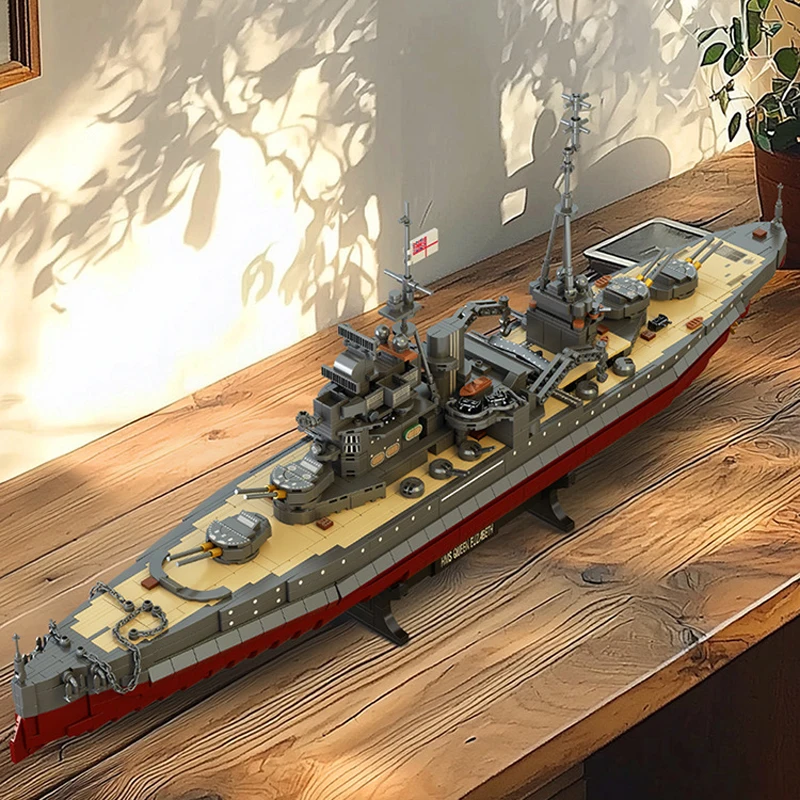 

2277pcs Ww2 Military Elizabeth Class Battleships Aircraft Carrier Building Blocks Bricks Model Toys for Children Birthday Gift
