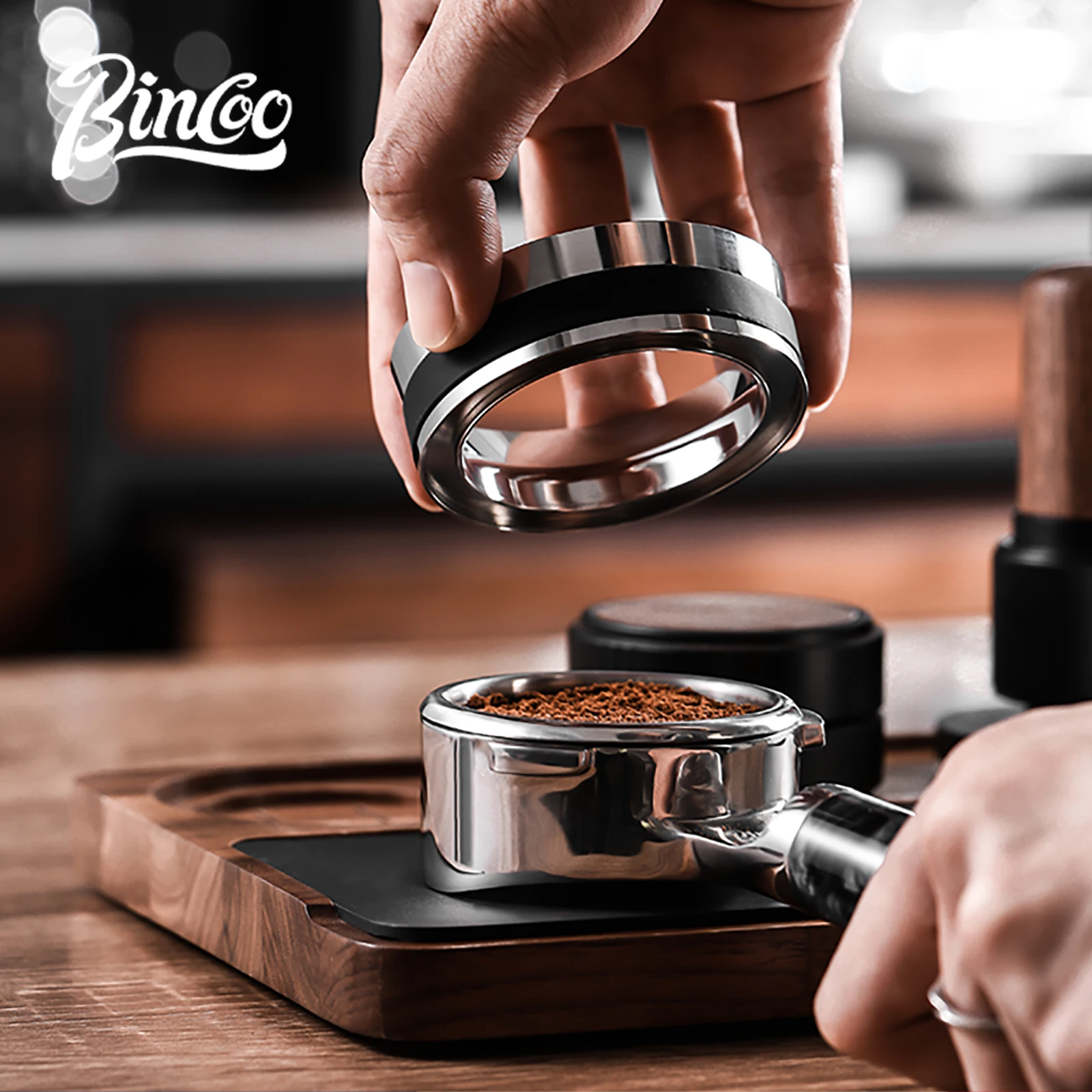 

BINCOO 51/58mm Magnetic Coffee Dosing Ring for Delonghi Breville Espresso Portafilter Dosing Funnel Barista Coffee Accessories