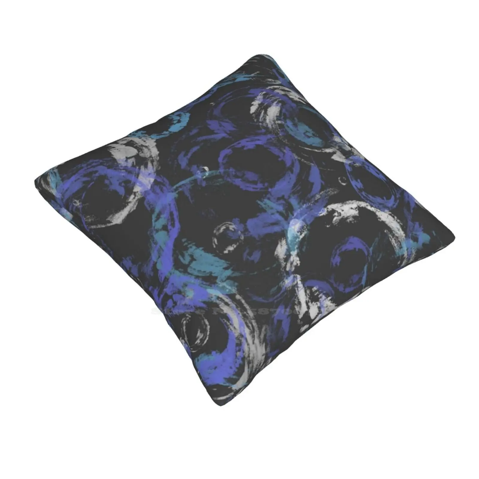 Vibration Blue Pillow Cover Hug Pillowcase Vibration Blue Energy White