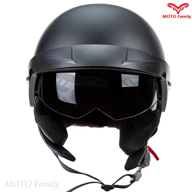 Hot American Retro Motorbike Helmet Cruiser Half Helmets with Sun Visor Quick Release Buckle Casque Moto DOT ECE casco moto