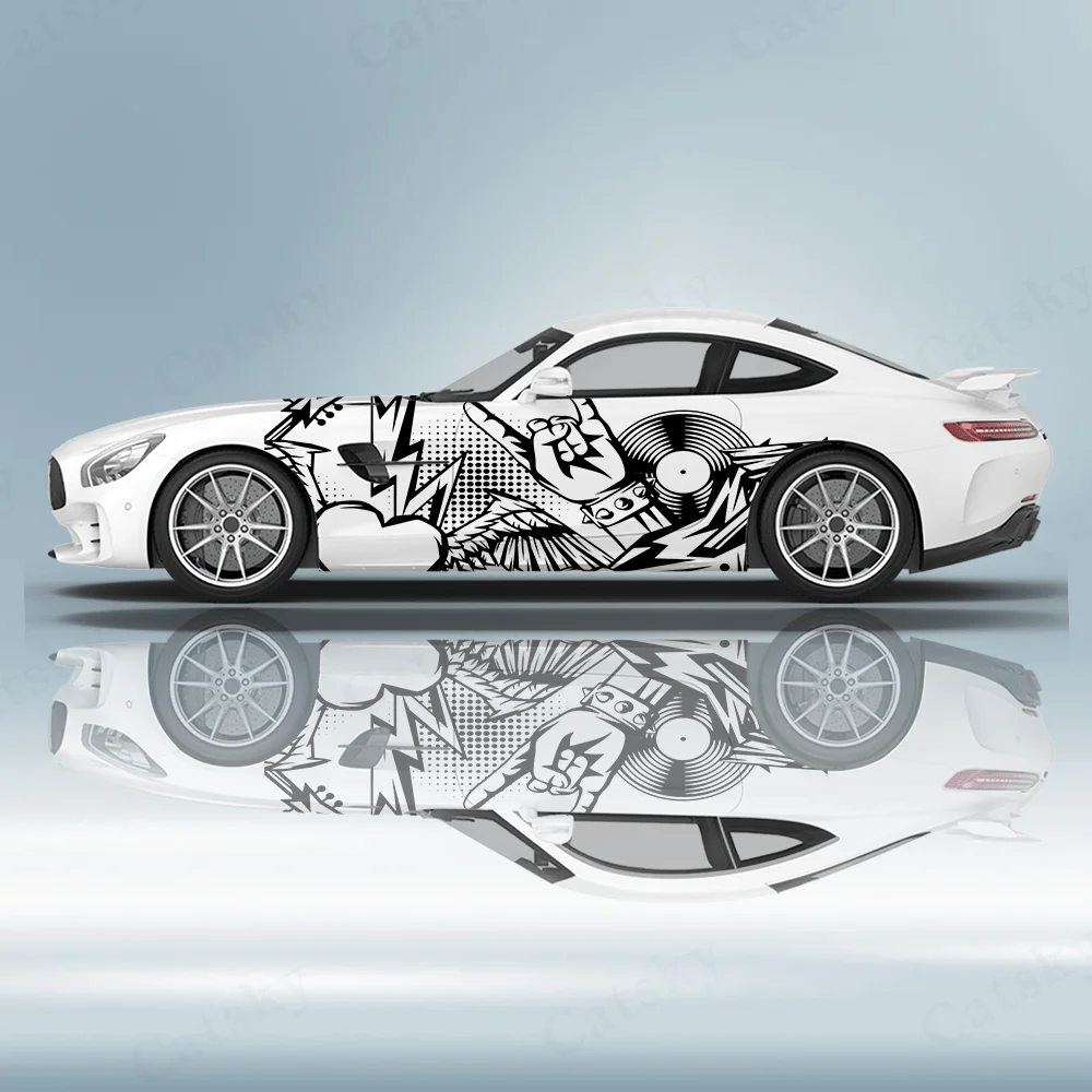 

Heart Rock Hand Gesture Car Sticker Full Body Sticker Decoration Covering Scratches Protect Car Decal Waterproof Car Vinyl Wraps