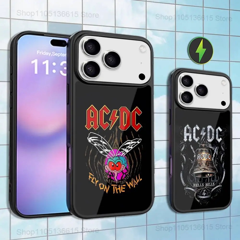 

Band A-AC D-DC Rock Case For iPhone 16,15,17,14,13,12,11,Pro,Max,Plus,Mini,Magsafe,Magnetic Wireless Charging Case
