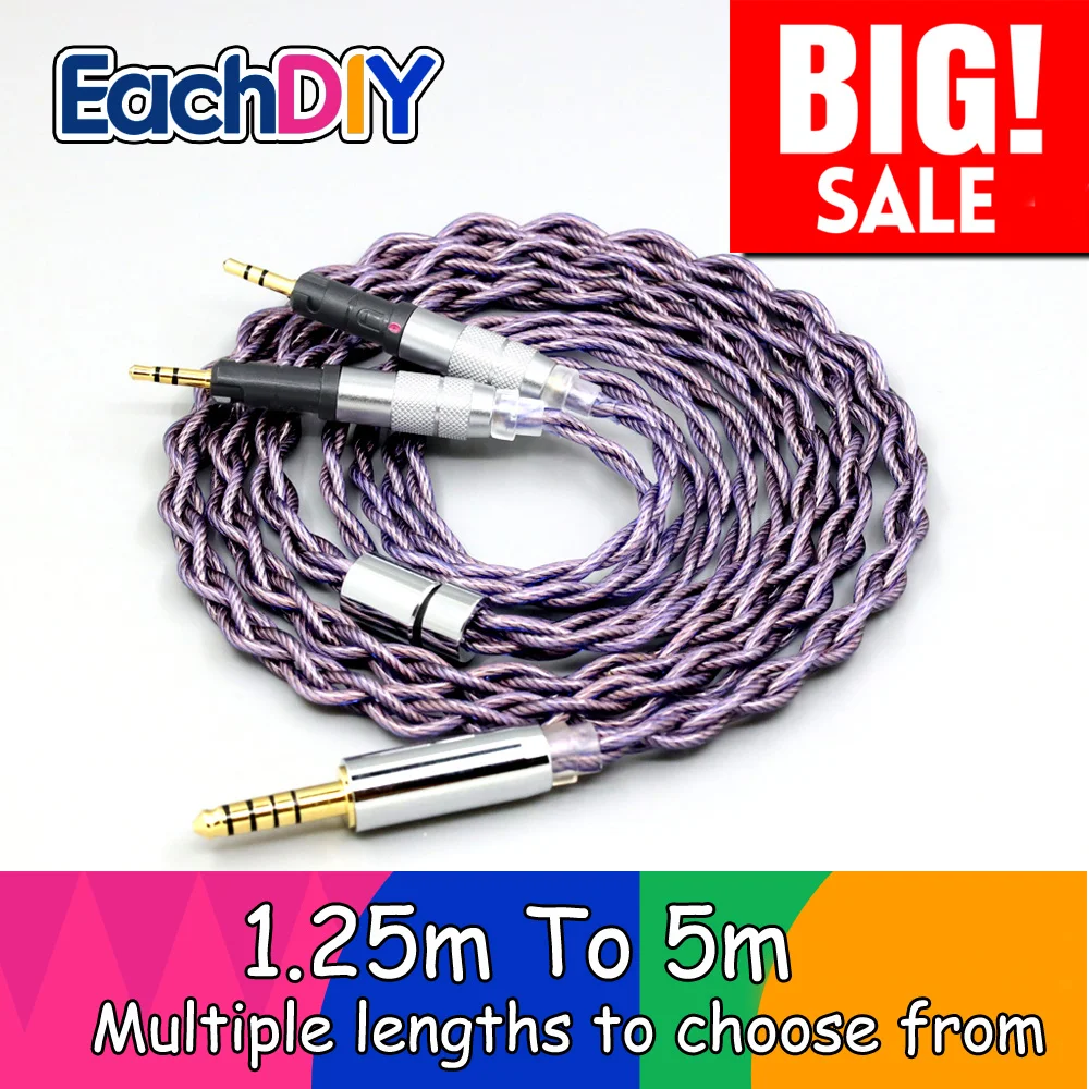Type2 1.8mm 140 cores litz 7N OCC Headphone Earphone Cable For Audio-Technica ATH-R70X Headphone LN008029