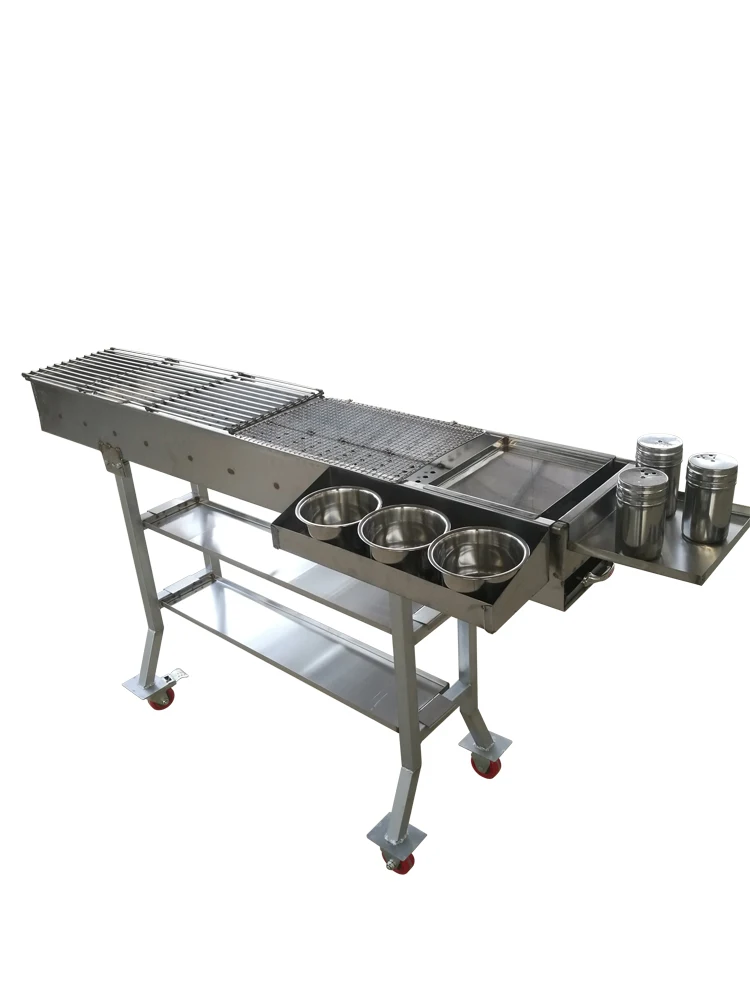 Commercial stall, stainless steel oven, night market stove, thickened barbecue rack, barbecue truck, skewer grill, barbecue oven