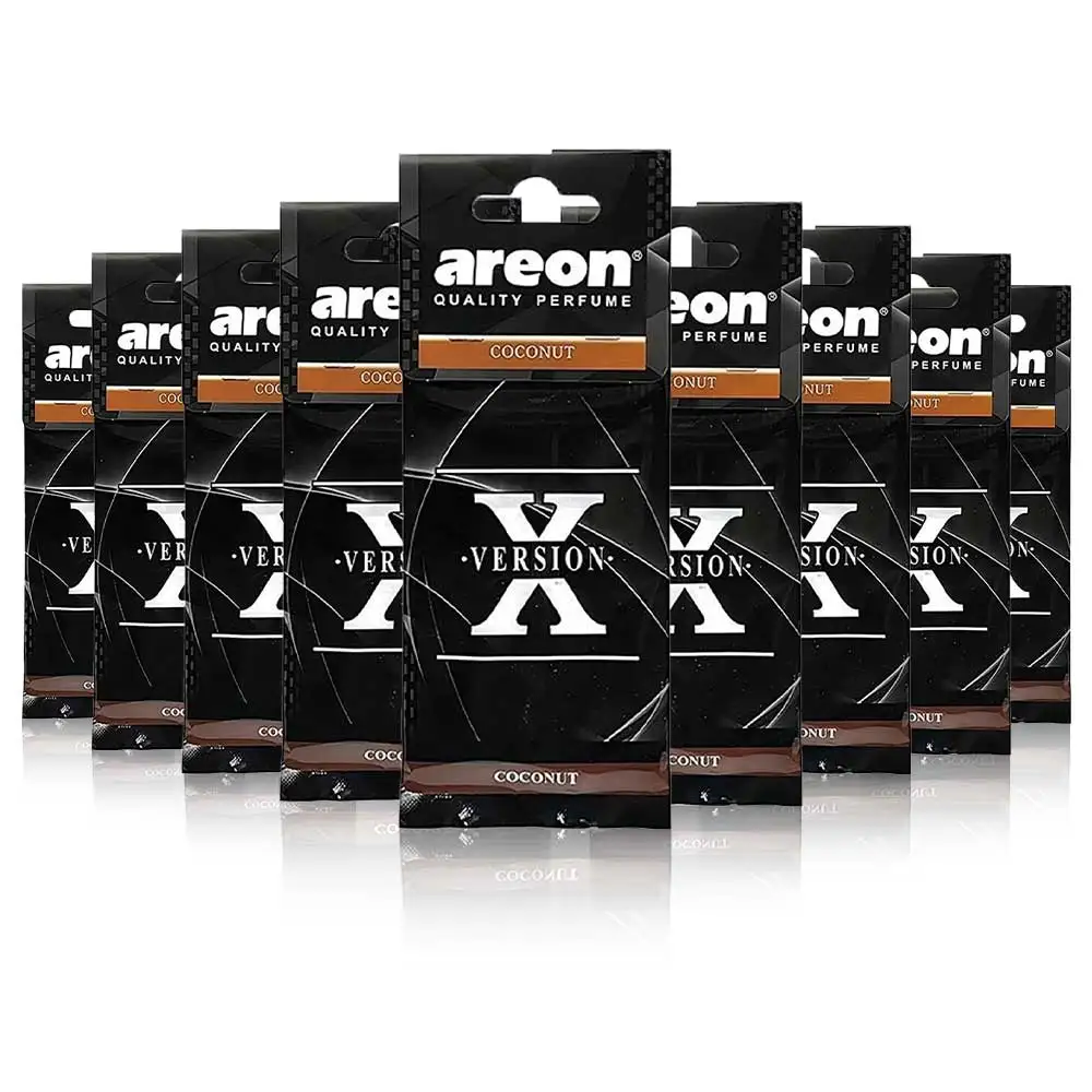 Areon 5/20 Stück COCONUT Duft Auto-Lufterfrischer, Natürliches Tee-Duftpapier, Auto-Hänge-Lufterfrischer, Auto-Innenraum-Zubehör
