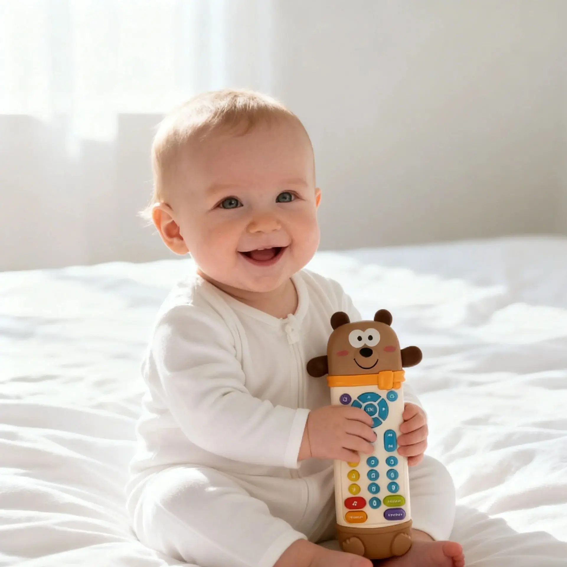 ألعاب التحكم عن بعد للتلفزيون محاكاة الرضع مع موسيقى خفيفة لعبة أطفال موسيقية حسية عن بعد للأطفال لعبة تعليمية للتعلم المبكر #2