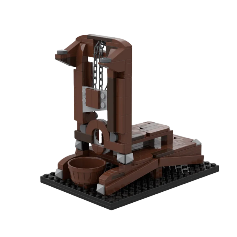 MOC bouwspeelgoed middeleeuws guillotinemodel beeldje - 198-delig - creatieve montagespeelgoedset - vakantiecadeau - geschikt voor alle e