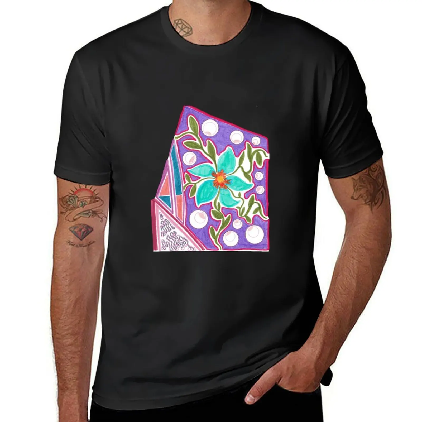 

Flower Art C T-shirt quick drying animal prinfor boys summer tops designer t shirt men