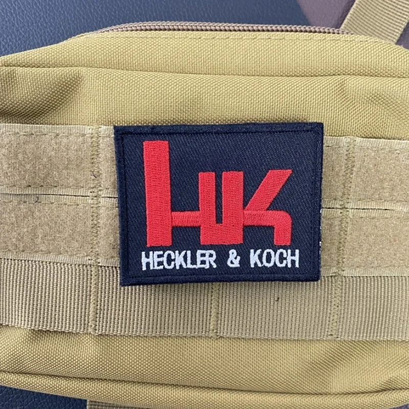 HK Embroidered Tactical Patch Hook and Loop Badge GLOCK Armband Glock Morale Badge Outdoor Personality Backpack Hat Stickers