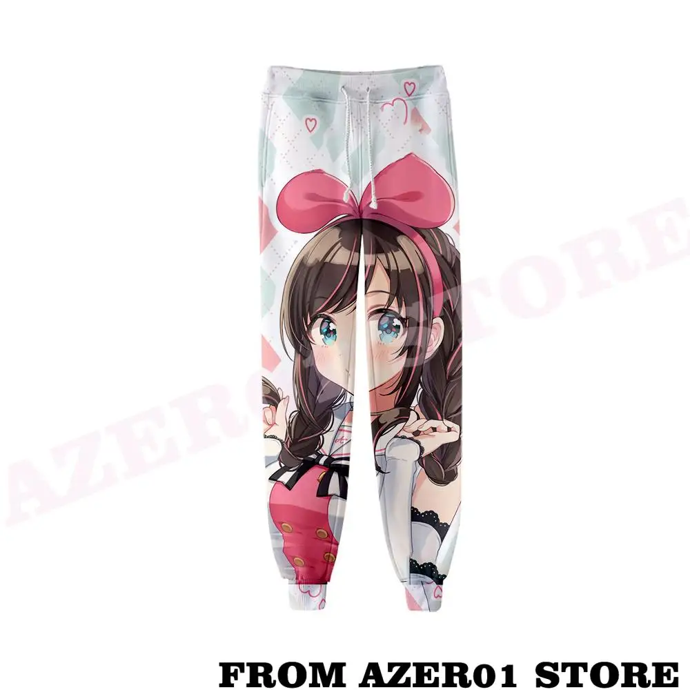 HOLOLIVE VTuber Kizuna AI Merch Sweatpants 3D Men/Women Neutral Threaded Bunched Trousers Kawaii Threaded Bunched Leg Pants