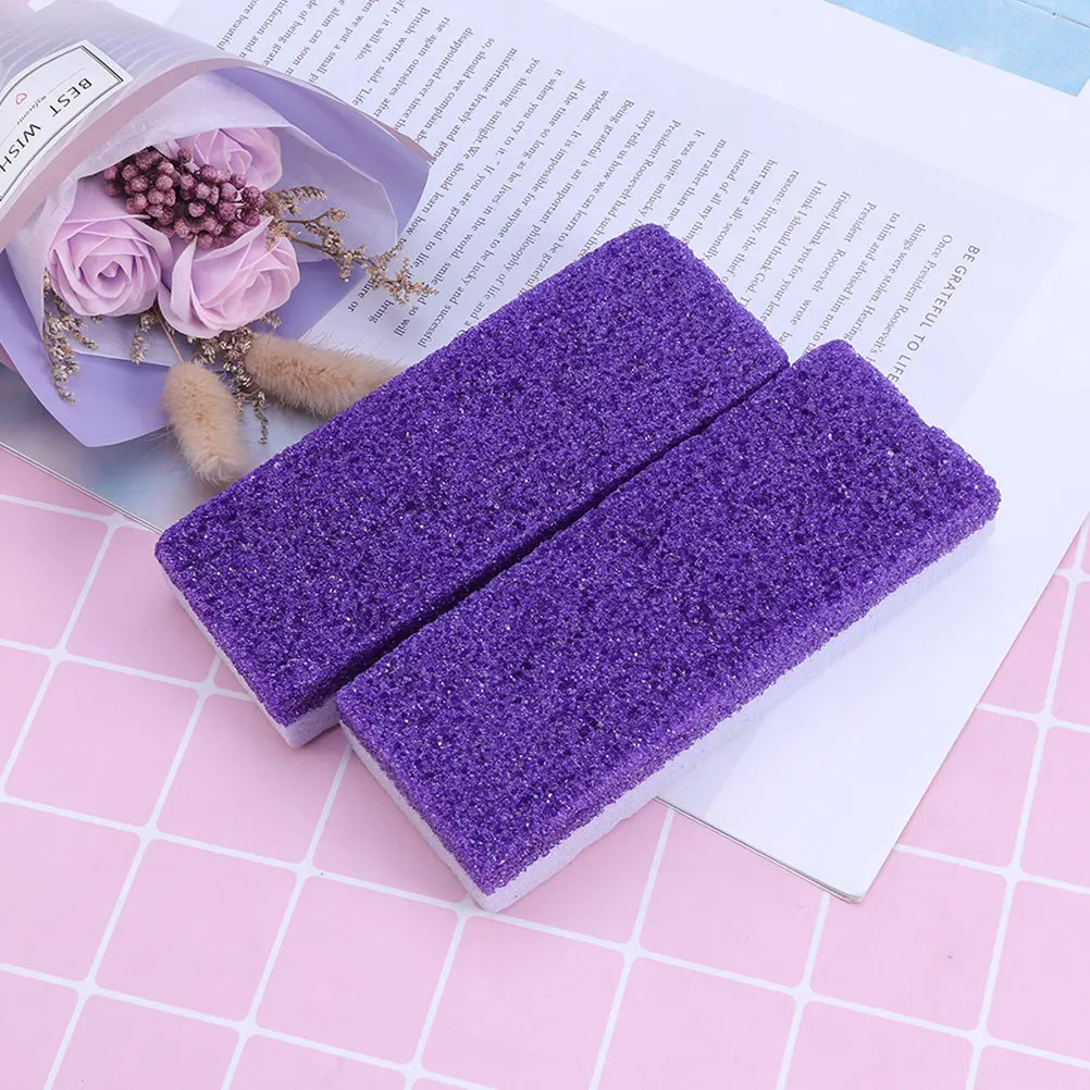 5 قطعة مجموعة غسيل حجر الخفاف القدم مريح مزيل الكالس للبشرة الناعمة باديكير التقشير أداة منظف الجلد الميت الأرجواني #5