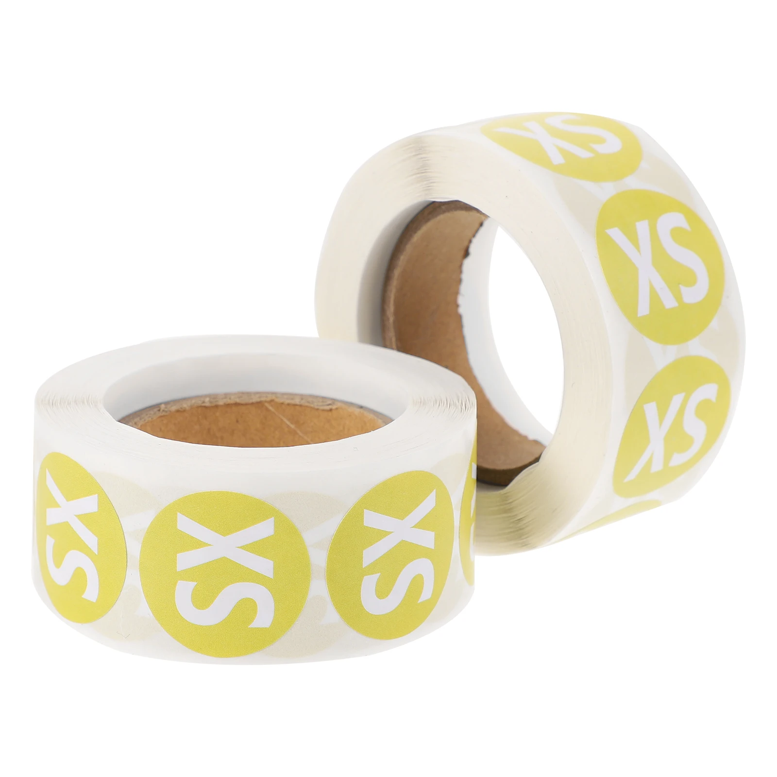 

Round Clothing Size Stickers 2 Rolls Pink Paper Labels for TShirts Coats Display Sizes Clearly Solid Font Folder Tag