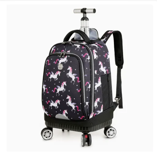 Rolling  Trolley backpacks For teenagers boys girls School Backpack Spinner Wheeled trolley bags Travel Trolley Laptop backpack