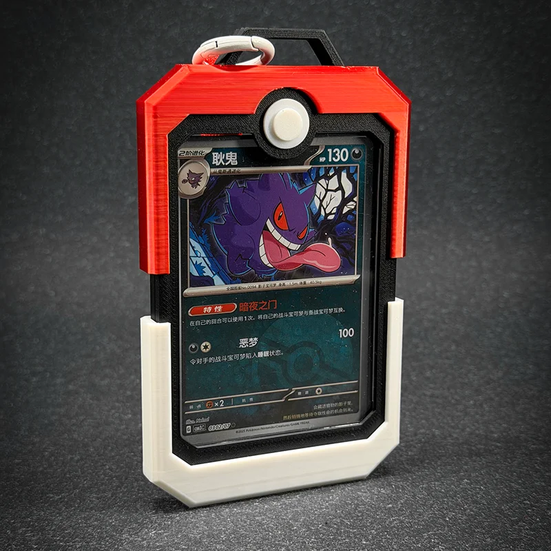 For PTCG Pokemon Trading Card Storage Box With Card Sleeves Pokeball Card Brick Pendant Display Case Multi Functional Tcg Card view 3