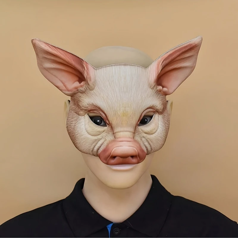 1 Stück, realistisch bedruckte Tierkostümmaske, Party-Maskerade-Tiermaske, Halloween-Kostüm-Requisiten – Detail 10
