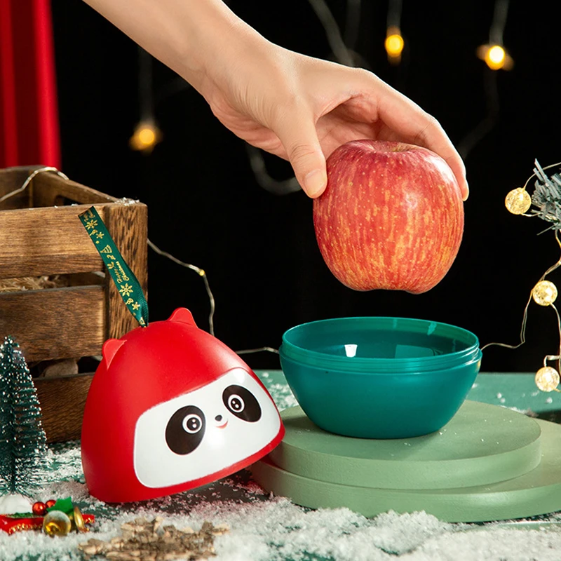 Nova caixa de natal véspera de natal caixa de presente de frutas embalagem de presente de natal boneco de neve caixa de embalagem de doces panda cofrinho