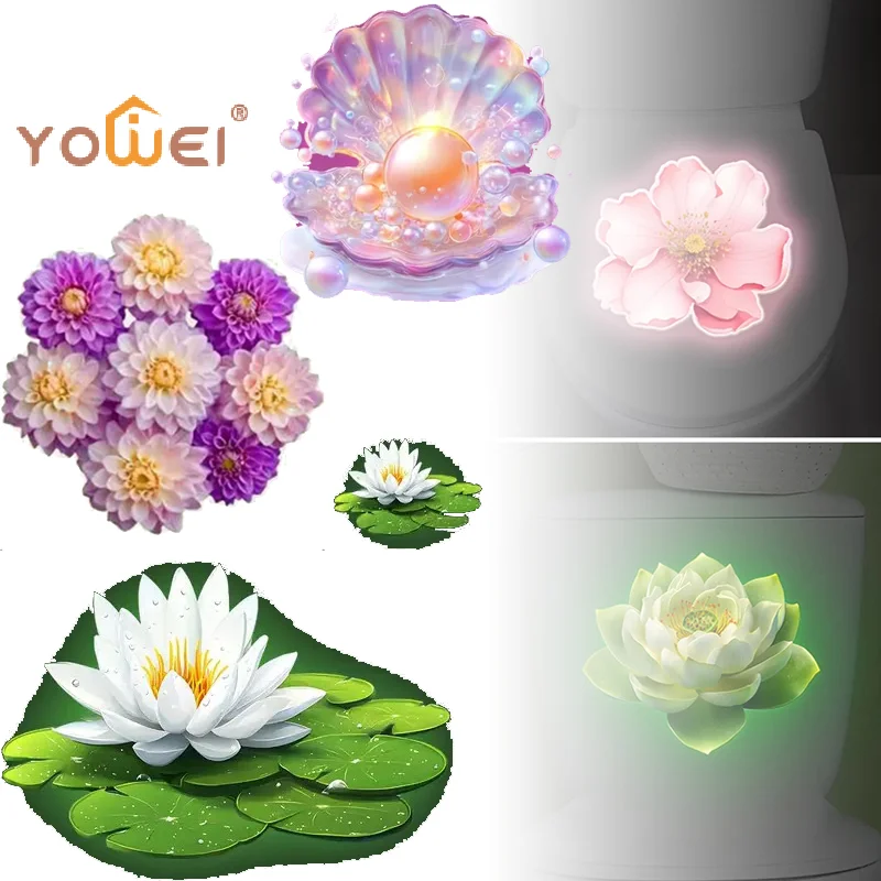 Latest Glow-In-The-Dark Toilet Stickers Removable Self-Adhesive Bathroom Decor Decals Wall Mural Home Decor Toilet Seat Sticker