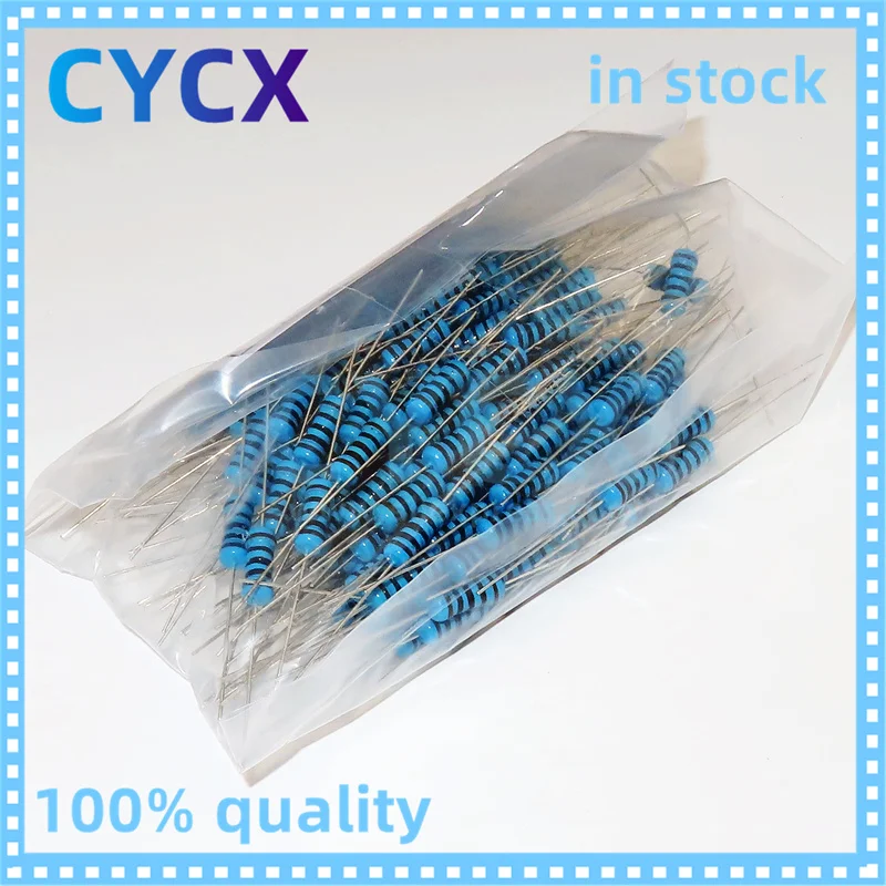 A package of 200 metal film five-color ring precision resistors 1W 100R 1% new spot, large volume price