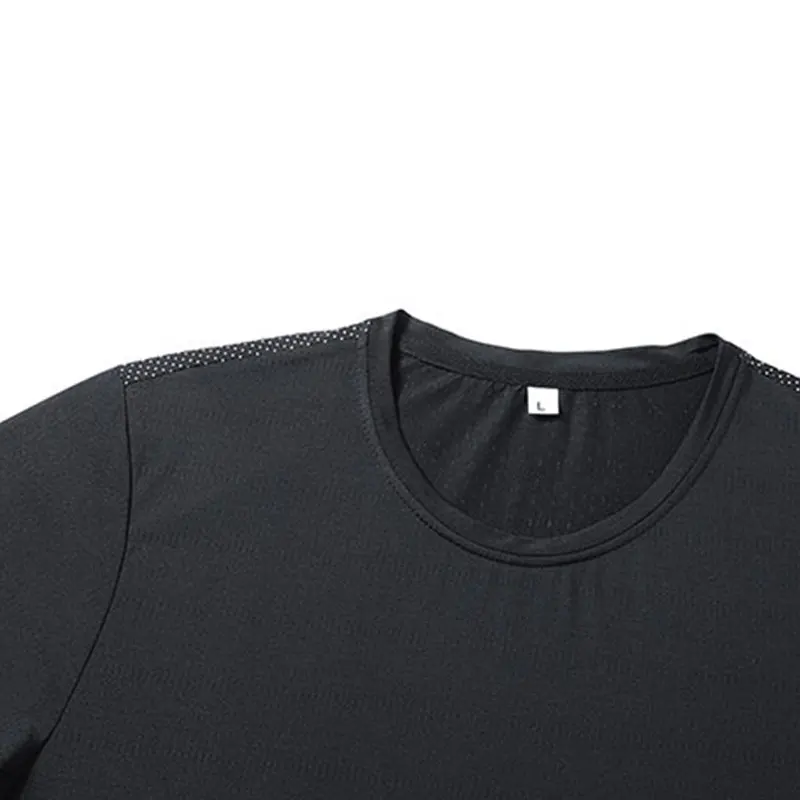 Men Summer Sports T-shirt Quick-dry Fitness Short Sleeve Lightweight & Elastic Gym Running Training Jogging Breathable T-shirts view 4