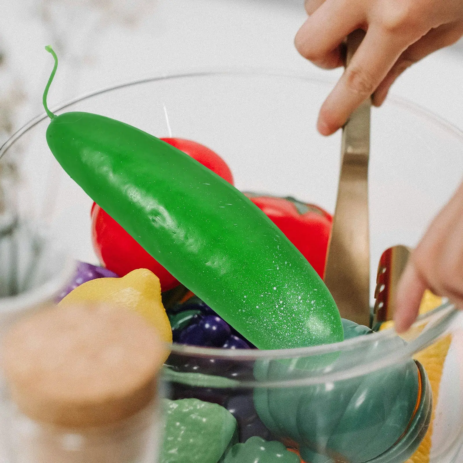 Decor Fake Green Cucumber Vegetables Props Food Decorative Simulation Artificial