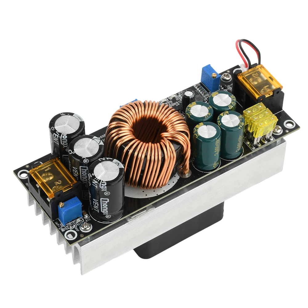 1800W 40A 1200W 20A DC Converter Boost Step-up Power Supply Module IN 14-85V OUT 14-120V With Heat Sink and Fan