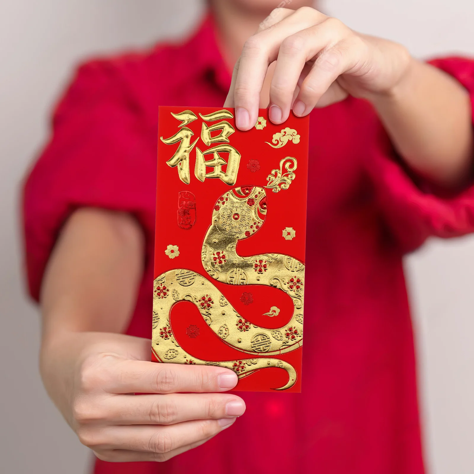 18Pcs Snake Chinese Red Envelopes Lunar New Year Money Envelopes Adorable Versatile Use for Festivals Weddings