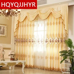 European and American Style Royal Beige White Luxury Curtains for Living Room Window Curtain Bedroom Window Curtain Kitchenl