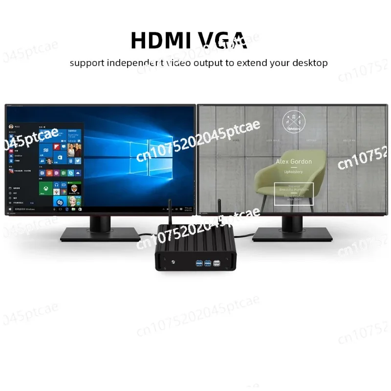 شاشة Linux Ubuntu HDMI VGA المنزلية بدون مروحة كمبيوتر صغير Int el Co re i7 5500U يدعم نظام التشغيل Windows WiFi Gigabit Ethernet HTPC #6