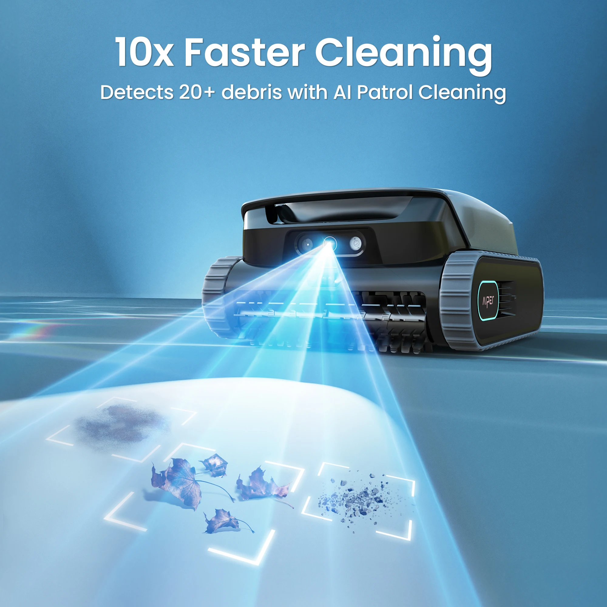Refurbished AIPER Scuba V3 AI Vision Cordless Robotic Pool Cleaner, Include Wireless Charging Dock, Smart Waterline Parking & Featherlight Design, Micromesh Multi-Layer Filtration