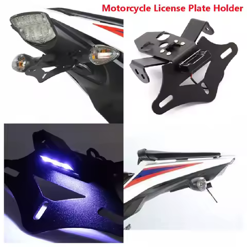 Fits for Honda CBR1000 RR FIREBLADE CBR1000RR SP 2008-2016 Motorcycle License Plate Holder With LED Lights Replacement Bracket