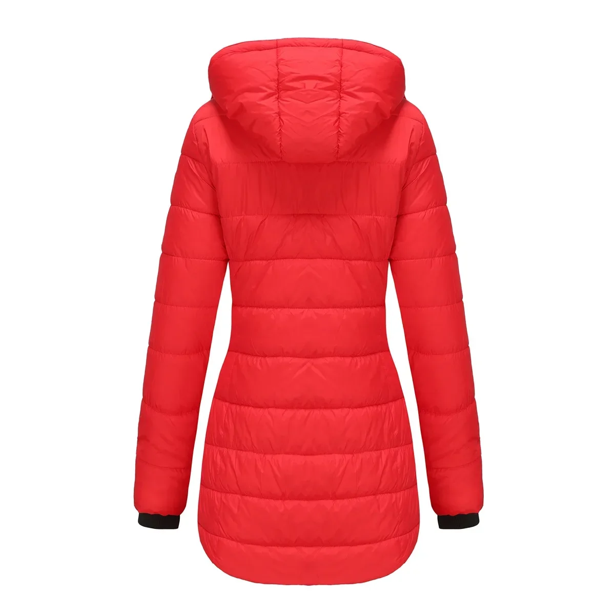 2023 New Waterproof Overcoat Women's Removable Cap Long-sleeved Parkas Winter Warm Jacket Female Red Yellow Gray Dark Blue Coats