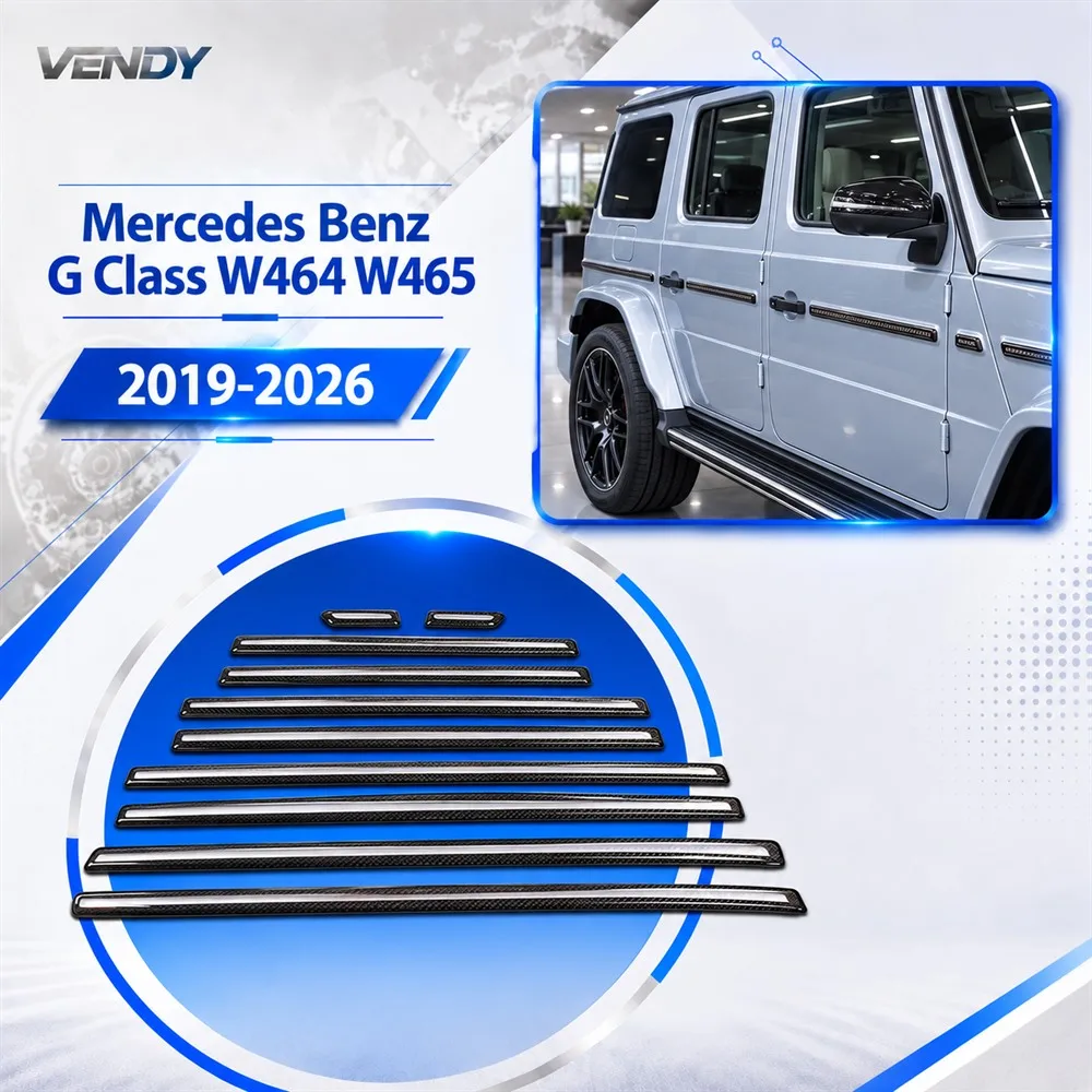 Real Carbon Fiber For Mercedes Benz G Class W464 W465 2019-2026 Car Body Trim Strip Decor Cover Trim Modified Parts Accessories
