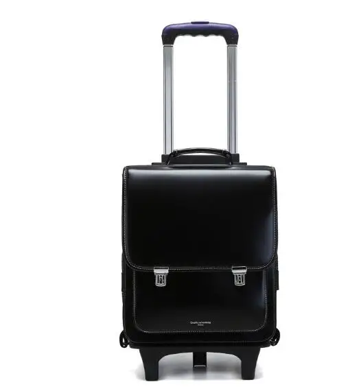 Japan PU Children Rolling School Backpack for girls Tolley Bag for School wheeled backpack Orthopedic Japan school Bag wheels