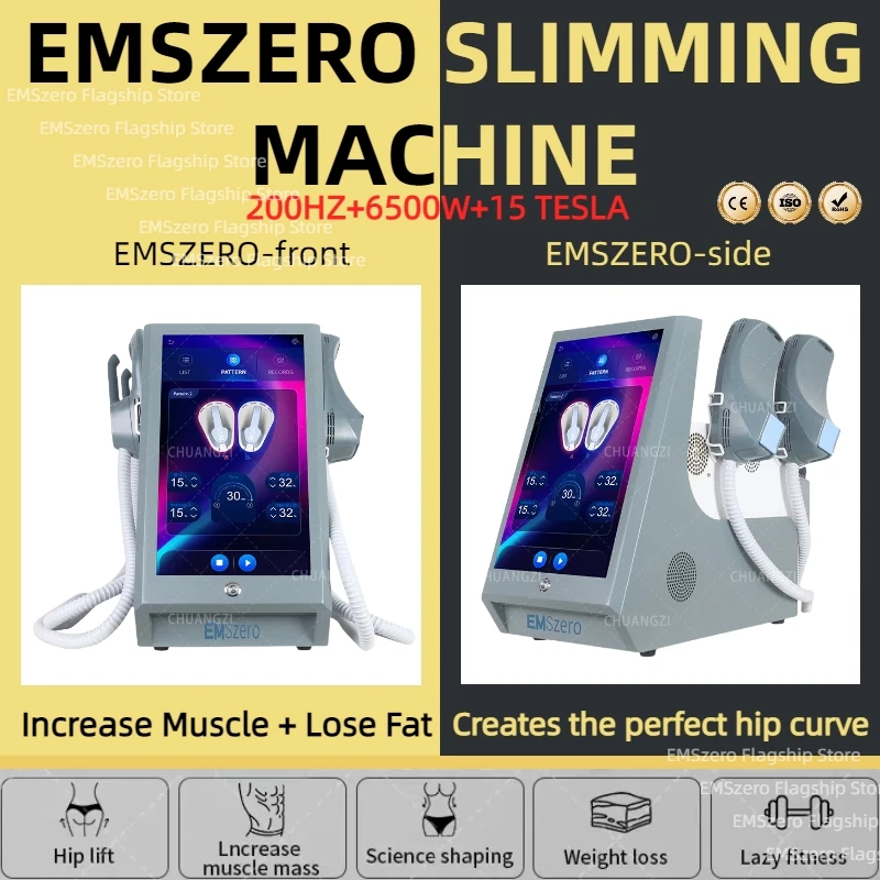 Emszero 15 Tesla RF Fat Burning Muscle Sculpting Professional Machine Body Sculpt 6500W Emszero Muscle Stimulator Slimming