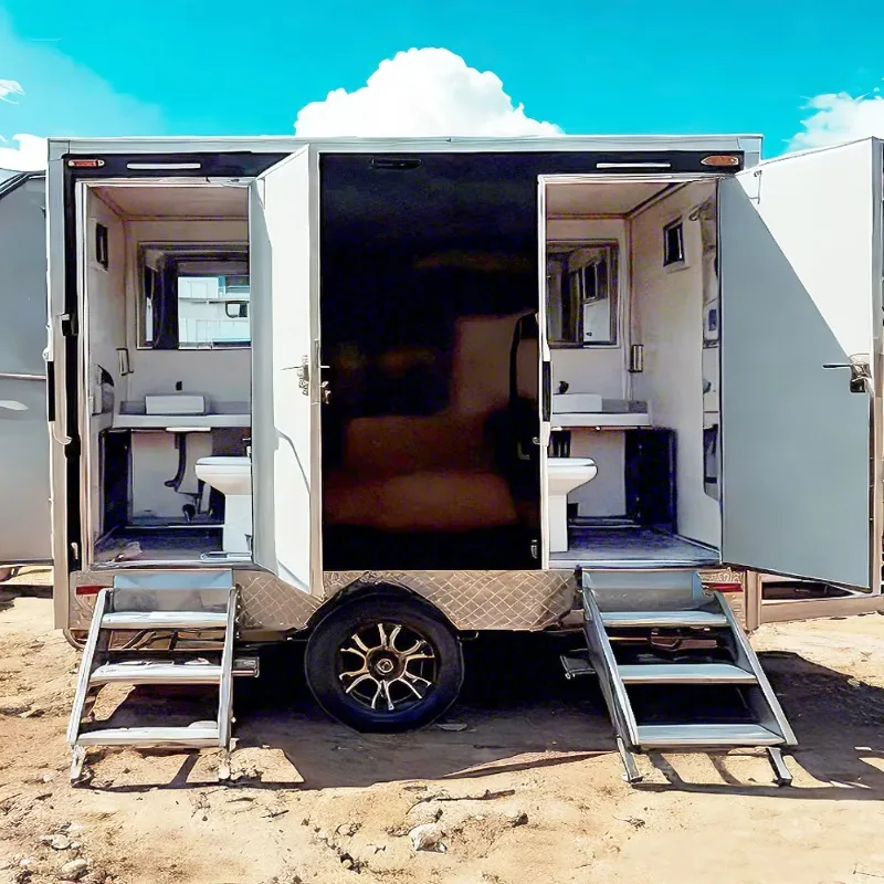 Portable Luxury Restroom Trailer Mobile Automatic Self-Cleaning Park Public Toilet Outdoor Camping Bathroom Shower