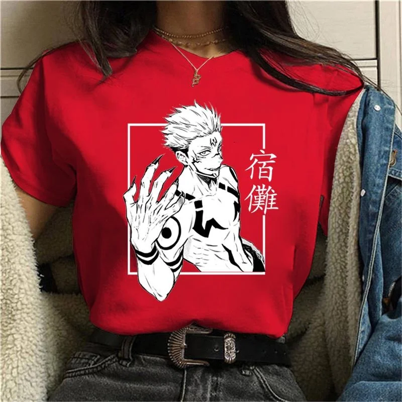 New Funny Ryomen Sukuna Printed T Shirt Men and Women Fashion Personality Round Neck Tees Casual Outdoor Anime Shirts