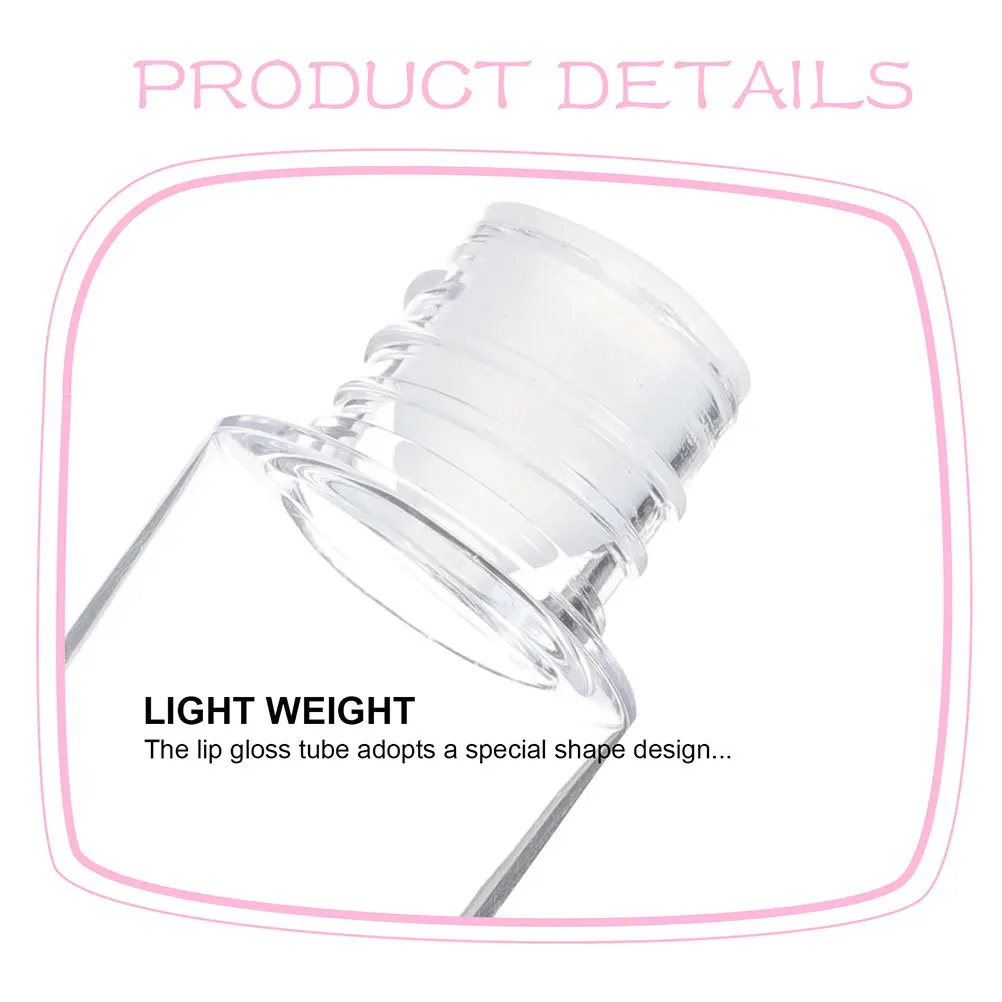 8Pcs Lip Gloss Tubes Bulk Transparent Strong Plastic Empty Lip Balm Container Travel Makeup Supply Make Up Supplies