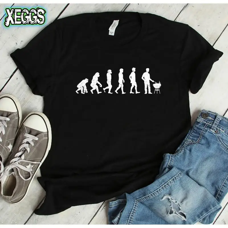 Camiseta de Chef para asar a la evolución de barbacoa, para el Día del Padre amante de la carne del maestro de la parrilla