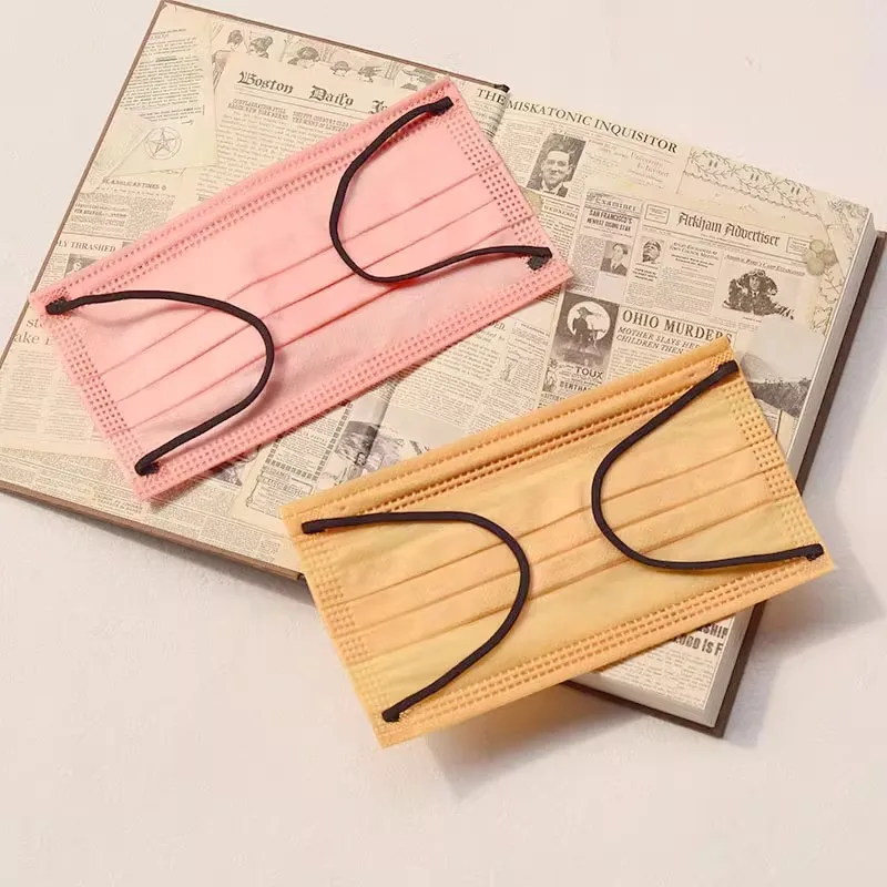 Maschere per il viso usa e getta a 4 strati rosa Sakura addensate da 200 pezzi - 200/100/50/10 pezzi con fascia elastica e clip per il naso regolabile, adatte per feste, viaggi, attività all'aperto, abbigliamento casua