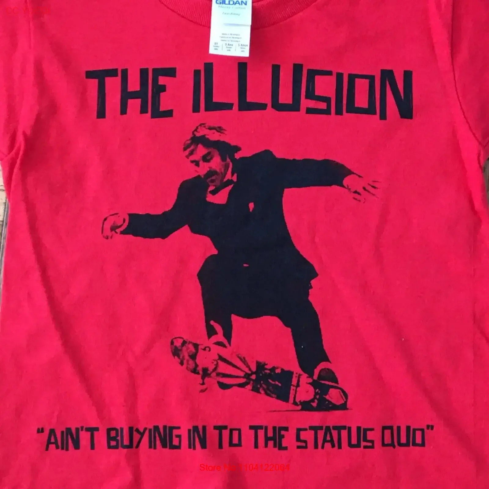 تي شيرت statua quo للرجال صغير ومتوسط فقط عتيق مغسول للجنسين ملابس أنيقة مصممة قليلاً ملابس شارع جرافيك