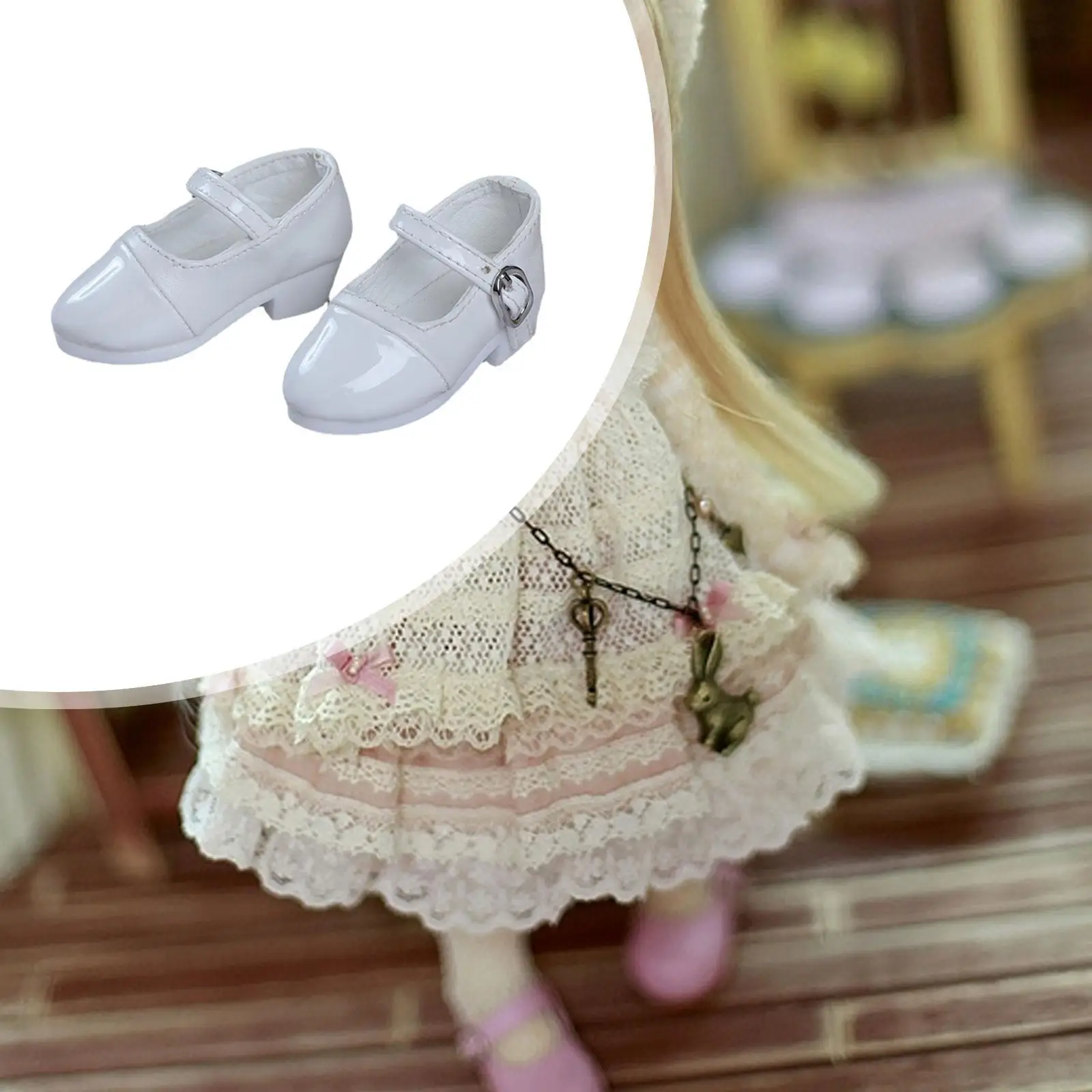 Figuras de acción decorativas a escala 1/4, zapatos de tacón grueso para regalos de Acción de Gracias