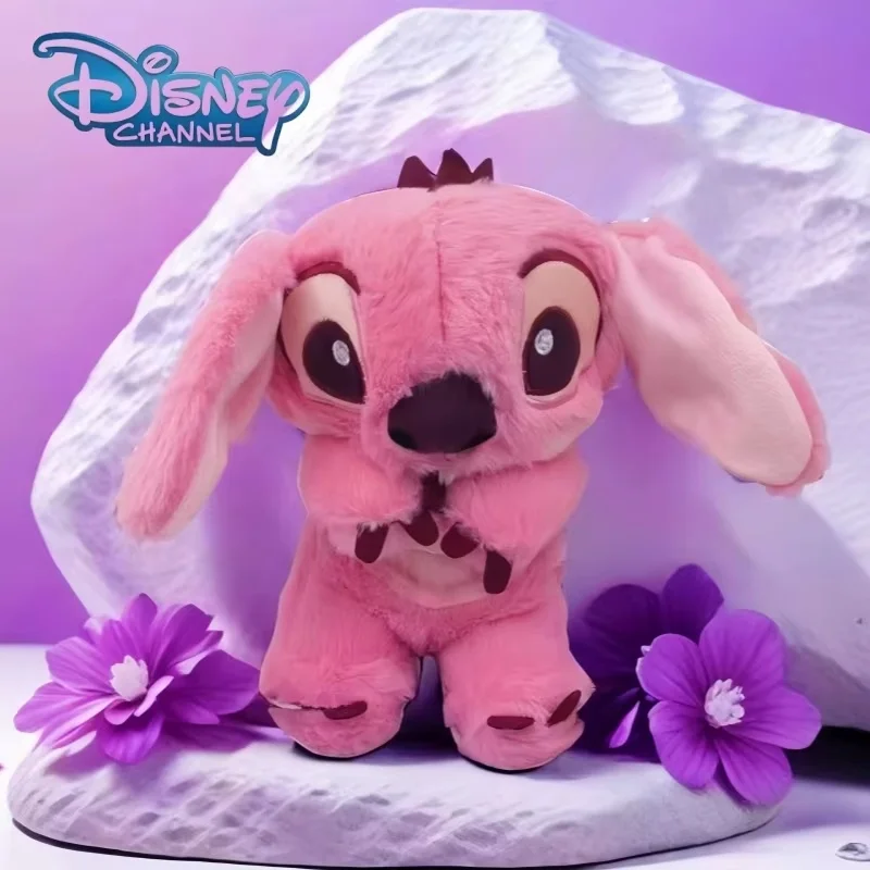 น่ารัก Disney Stitch Baby Breathing Bear Plush Soothing Otter Soothing Music Sleeping Companion เสียงและแสงตุ๊กตาของเล่นเด็กของขวัญ